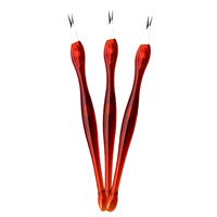 Kit de manucure 3 pièces réutilisable en plastique en forme de V pour l'élimination des cuticules, fourchette à cuticules, outils d'art des ongles pour éliminer les peaux mortes et les callosités