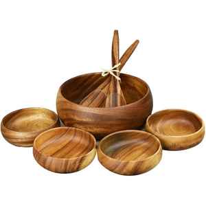 Budget-Friendly Acacia <b>Wood</b> <b>Large</b> Serving <b>Bowl</b> for Kitchen Holiday & Party Home Decor Export Quality Cutlery at Low Price - Product Image 1