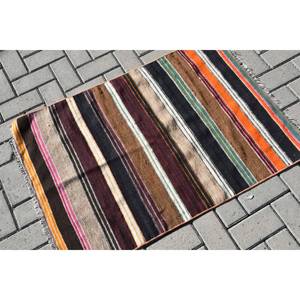 พรมตุรกีสีน้ำตาลดำวินเทจแบบคลาสสิกพรมห้องนั่งเล่นขนสัตว์2.5x3.6ft ลายเย็บปะติดด้านหลังยางสำหรับวัยรุ่นโถงทางเดิน - Product Image 2