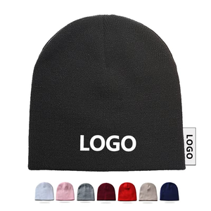 Gorros de Punto Cortos Personalizados con Logotipo para Invierno, Secado Rápido, Transpirables, Unisex, de Poliéster/Algodón, Estilo Casual de Primavera - Product Image 1
