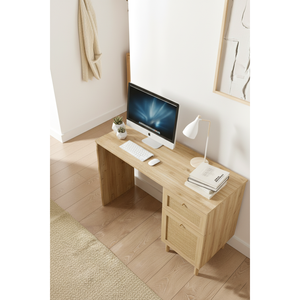 โต๊ะทำงานไม้ซาร์โมบีสมัยใหม่พร้อมลิ้นชัก โต๊ะเขียนหนังสือสำนักงานที่บ้าน บารู โต๊ะคอมพิวเตอร์ วัสดุปาร์ติเคิลบอร์ด เฟอร์นิเจอร์เวิร์กสเตชั่น พีวีซี - Product Image 5