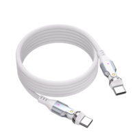 Cable de Datos Magnético de Carga Rápida Tipo-C a 540 Grados con Enrollamiento Automático de 240W