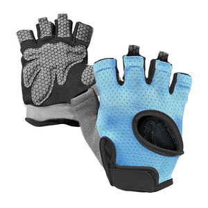 Gants d'entraînement en microfibre demi-doigt personnalisés noirs pour femmes et hommes gants d'entraînement d'haltérophilie de Fitness rembourrés en cuir de gymnastique - Product Image 6