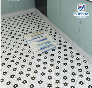 佛山中国优质光面防滑600x600mm地砖花艺设计卡贾利亚玻化砖装饰花饰 - Product Image 1