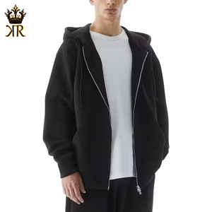 เสื้อฮู้ดดี้ผู้ชายแบบยูนิเซ็กซ์สำหรับฤดูหนาว ผ้าฝ้าย 100% แบบซิป ทรงปกติ พร้อมโลโก้แบบกำหนดเองและดีไซน์กันน้ำ - Product Image 2