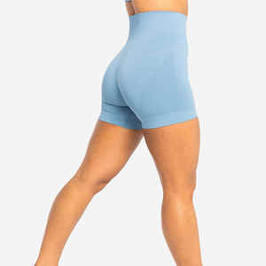 Venta al por mayor de pantalones cortos de yoga para mujer de cintura alta deporte corto mujeres gimnasio Fitness entrenamiento deportes Yoga corto para mujeres de alta calidad - Product Image 5