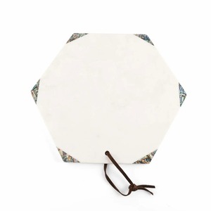 Bord de forme hexagonale plateau de coupe de dalle de cuisine élégant plaque de décor utilisation polyvalente pour couper l'affichage de service - Product Image 1