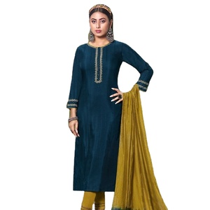 Dernières Kurtis pour femmes en viscose fantaisie, design Dolby, broderie lourde, pour pantalon, dupatta, soirées formelles, indiennes, pakistanaises - Product Image 1