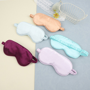 Individuelle Logo-Augenmaske Schlaf-Satin-Seiden-Augenmaske Reise Natürliche Verstellbare Seiden-Schlafmaske für Frauen Männer - Product Image 6
