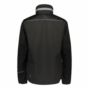 Chaqueta Softshell Asimétrica con Cierre para Hombre, Cuello Alto, Resistente al Viento, Ropa Deportiva Personalizada, Venta al por Mayor Directa de Fábrica - Product Image 4