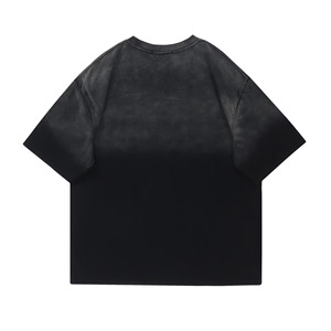T-shirt pour homme avec design délavé à l'acide à séchage rapide, respirant, tricoté et décontracté avec une coupe surdimensionnée de couleur unie, tissu en jersey de 180 grammes - Product Image 2
