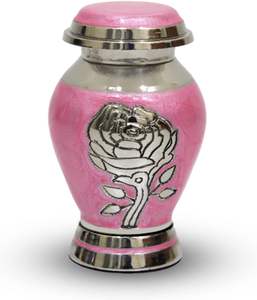โกศเพลิงศพกุหลาบสีชมพู - โกศของที่ระลึกสําหรับเถ้ามนุษย์ - โกศสีชมพูทํามือสําหรับเถ้าพร้อมกล่องและกระเป๋าระดับพรีเมียม - เกียรติยศของคุณ - Product Image 6