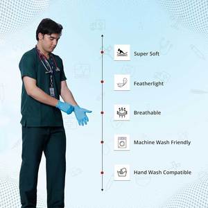 Traje médico de hospital fácil de usar de material suave cómodo precio con descuento personalizado traje de fregado unisex para unisex - Product Image 3
