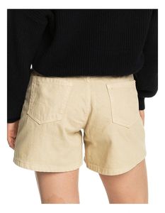 Shorts Bermuda de Mezclilla de Algodón Casuales para Mujer, Hechos a Medida, con Logotipo, Cintura Media, Cierre de Cremallera Frontal, Color Beige - Product Image 2