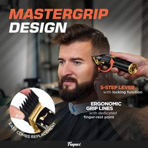 Kit Profesional de Máquina Cortadora de Pelo Inalámbrica para Hombre, Cortadora de Pelo Precisa para Barberos con Fuente de Alimentación por Batería - Product Image 5