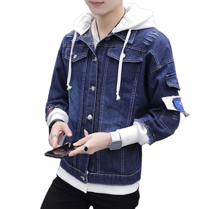 Chaqueta de piel de mezclilla personalizada para hombre Chaquetas de mezclilla para niños rasgadas con estilo de alta calidad para hombres a precio asequible servicio OEM - Product Image 5