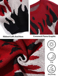 Suéter de Punto Personalizado con Logotipo, Tejido Jacquard de Algodón y Lana, Transpirable, para Hombre, Otoño-Invierno - Product Image 6