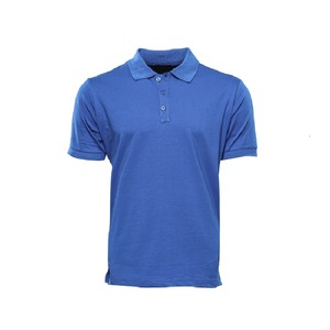Polo de manga corta de alta calidad para hombre, camisa masculina de cuello redondo, diseño personalizado, 100% algodón, Color azul - Product Image 2