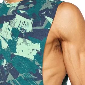 Débardeur imprimé personnalisé de qualité supérieure maillot de corps de gilet à dos nageur pour hommes fabriqué en usine pour l'entraînement de gymnastique en cours d'exécution Stringer - Product Image 4