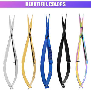 Customized Extra Sharp <b>Curved</b> Stainless Steel Eyebrow Eyelash Spring <b>Scissors</b> - Product Image 6