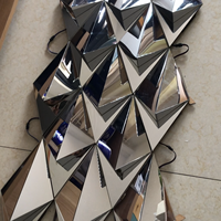 Miroir mural LED 3D Art Déco de style unique - Miroir mural haut de gamme pour hôtel, bar, festival, mariage et décorations d'anniversaire