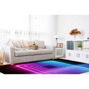 Tapis Portal à Effet Néon : Tapis Antidérapant Imprimé en 3D, avec Tapis Doux à Poils Longs - Product Image 5
