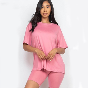 Conjuntos de verano para mujer, camiseta y conjuntos cortos, conjunto corto de verano de 2 piezas, ropa de calle informal para mujer - Product Image 6