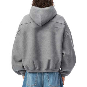Sweat à capuche personnalisé en coton épais surdimensionné avec fermeture éclair 500gsm French Terry Sweats à capuche zippés de haute qualité pour les épaules tombantes - Product Image 5