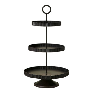 Suministros de fiesta de Navidad negros de lujo decorativos Pastel de Bodas soporte para magdalenas precio al por mayor logotipo personalizado disponible - Product Image 1