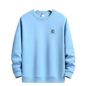 Top Premium Heavyweight hommes sweat à la mode marque sweat personnalisé couleur unie imprimé lavé sauté col rond Style - Product Image 1