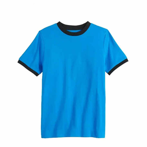 T-shirt pour homme en polyester/coton tissé de haute qualité avec logo personnalisé, respirant et écologique - Product Image 1