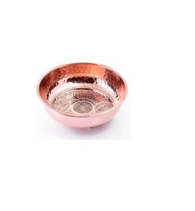 Premium decorative copper serving bowl used for displaying fruits vegetables desserts <b>sweets</b> or festive table arrangements - Product Image 2