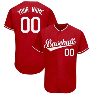 2025 nueva llegada personalizada superventas camisa de béisbol de alta calidad impresa dos botones camiseta de béisbol para hombres y mujeres - Product Image 3