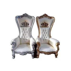 Best Quality Hot Selling Custom Order High Back Syahrini Sofa Throne <b>Chair</b> European Style Solid <b>Wood</b> Convertible for Living Room - Product Image 4