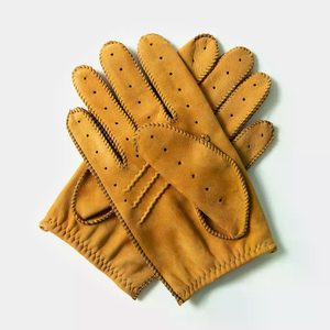 Guantes de conducción ajustados recién llegados con logotipo personalizado piel auténtica de cabra precios razonables con logotipo personalizado - Product Image 2