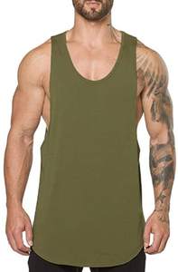 Wholesale Men Plain Sleeveless T Shirt Cotton Inner Vest Men Gym Style Sleeveless Cotton Tank Top Fitness <b>Undershirt</b> - Product Image 5