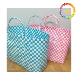 Bolsa de plástico tejida resistente con asa | Hecho en Vietnam para comestibles de ropa o uso diario | Listo para enviar - Product Image 2