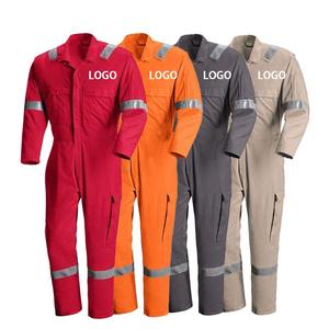 Wholesale Mining <b>Welding</b> Pure Cotton Safety Overall Work Clothes Cargo Pocket High-Vis Reflective Coverall Uniform - Product Image 1