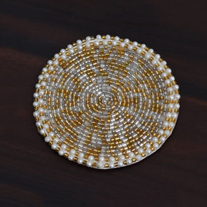 Handmade Beaded Coaster <b>Set</b> Fancy Decorative Drink Mats for Dining Table <b>Tea</b> Coffee <b>Cup</b> Holder-Bulk Wholesale Supply - Product Image 1
