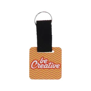 Porte-clés promotionnel personnalisé en bois de bouleau avec design boisé - Product Image 1