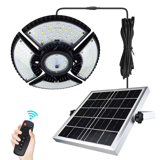 Solar Pendant Light Outdoor Indoor 4 Brightness Level 1000LM Solar Shed Lights Garage Tent Corridor Lighting