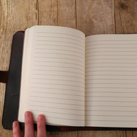 Carnet de notes fantaisie unique en cuir fait main avec visage de monstre, pour Halloween et Noël, personnalisable, style gothique, rechargeable