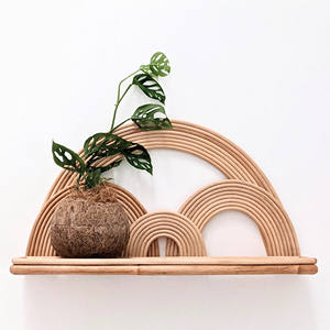 Étagère murale décorative en forme d'arc-en-ciel en rotin naturel fait à la main de qualité supérieure pour la décoration de la maison fournisseur fabriqué au Vietnam - Product Image 6