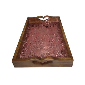 Bandeja DE SERVICIO DE MADERA MDF de Color rosa de último diseño, bandeja de servidor de aperitivos personalizada, bandeja de servicio de alimentos para té y café a bajo precio - Product Image 3