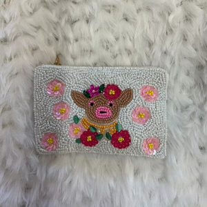 MS Handicraft Handmade Bohemian Style Glass Seed Bead Tote Bag Custom Logo Embroidered Beaded <b>Coin</b> <b>Pouch</b> Fashionable Women's - Product Image 1