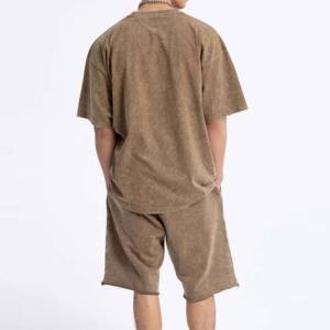 OEM Survêtement imprimé de sports d'été à manches courtes de haute qualité pour hommes vêtements de plage ensembles courts t-shirt avec short ensembles jumeaux - Product Image 4