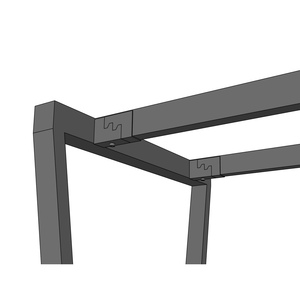 Cast Iron Minimalist Coffee <b>Table</b> Legs 60x140cm HCTC003 Assembly Required for Hospital and Furniture Use - Product Image 3