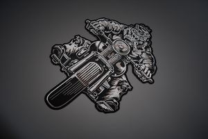 Parches multicolores para motocicleta Biker Gorilla, chalecos traseros cosidos con plancha grande, fácil aplicación para Chaqueta estilo rebelde - Product Image 3