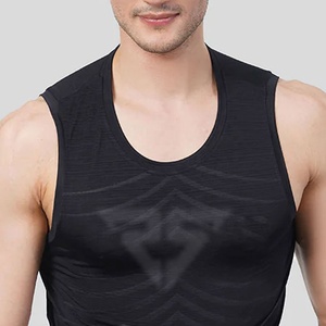 Ropa de gimnasio Ropa Hombres Camisetas sin mangas Logotipo personalizado Algodón Poliéster Color sólido Camiseta sin mangas básica para hombres - Product Image 5