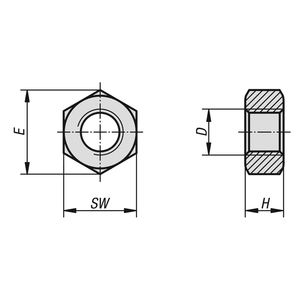น็อตหกเหลี่ยม K1145 DIN934 ขนาด M6 ผลิตจากเหล็ก สำหรับงานประกอบในอุตสาหกรรม - Product Image 3